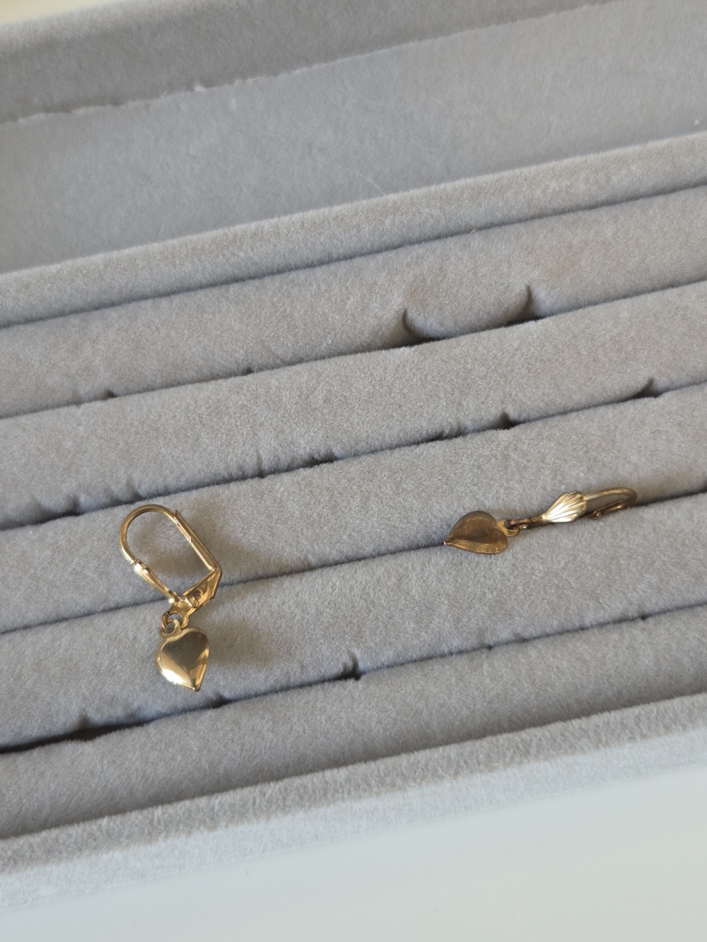Gold Heart Drop Leverback Earrings - Women Jewelry